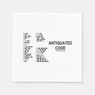 Antiquated Code International Morse Code Humour Napkin