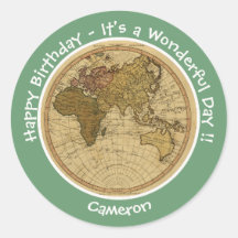 Antique 1786 Eastern Hemisphere Map Theme Party