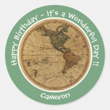 Antique 1786 Western Hemisphere Map Theme Party