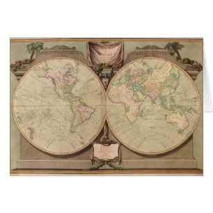 Antique 1808 World Map by Laurie and Whittle