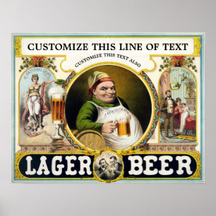 Antique 1879 Beer Ad Poster