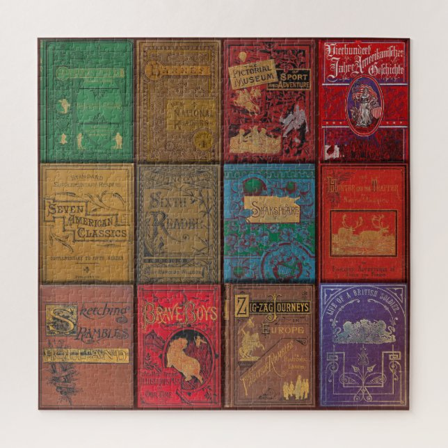 ANTIQUE 19TH CENTURY BOOKS ART JIGSAW PUZZLE (Vertical)