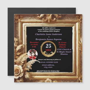 Antique 3D Golden Floral Botanical Frame