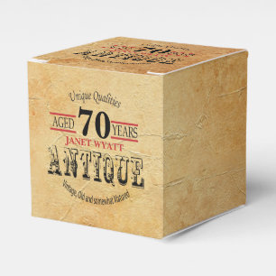 Antique 70th Birthday Design Favor Box