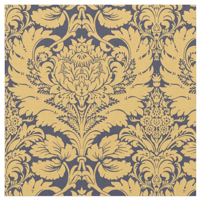 Antique Acanthus Pattern Print Fabric (Close Up)
