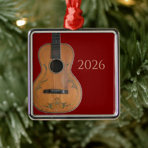 Antique Acoustic Guitar Ornament