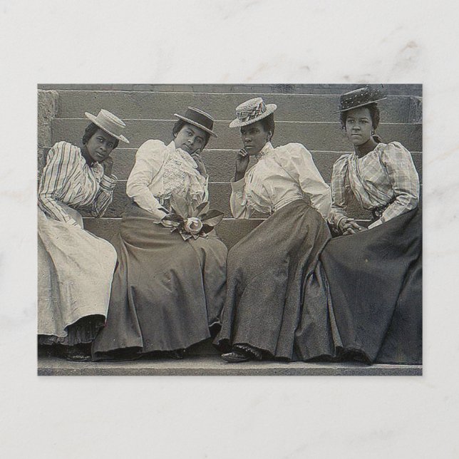 Antique African American Women Photo Postcard (Front)