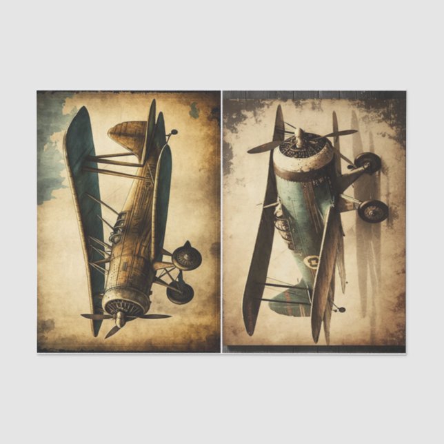 Antique Aircraft  Tissue Paper (Front)