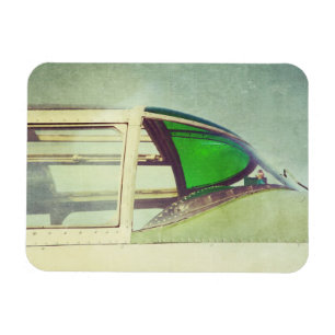 Antique Airplane Cockpit Green Magnet