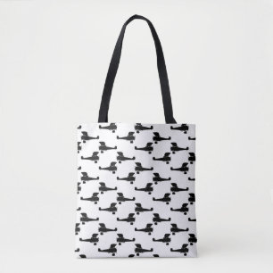 Antique Airplane Silhouettes Vintage Plane Print Tote Bag