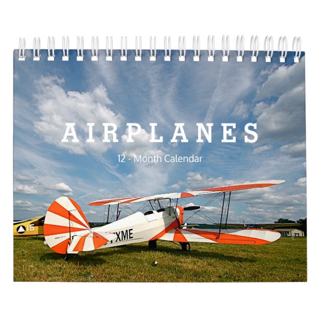 Antique Airplanes Biplanes 12-Month Small  Calendar (Cover)