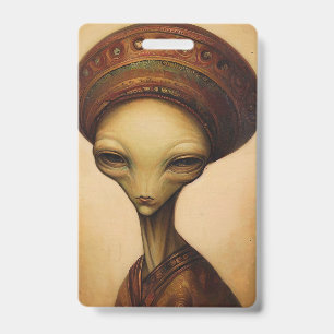 Antique Alien Portrait  Badge