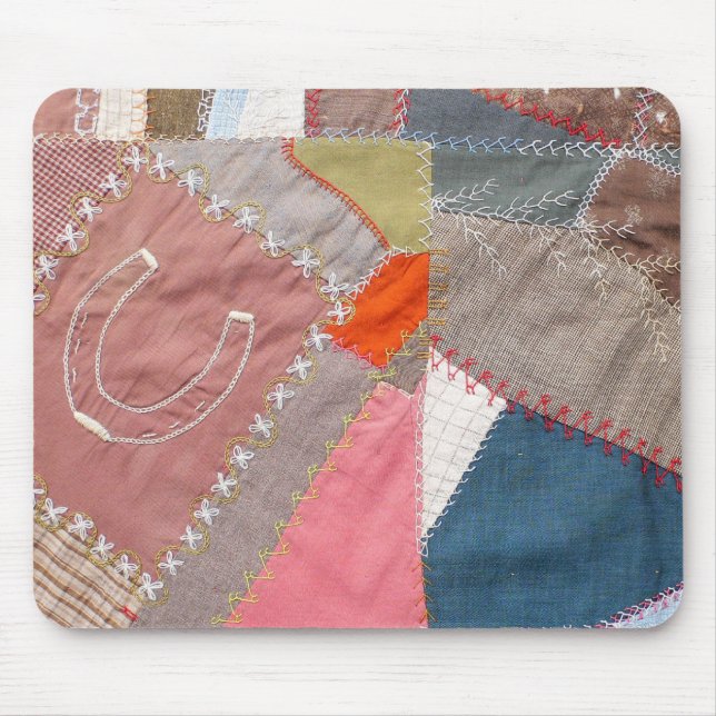 Antique American Crazy Quilt - Quilter's Mouse Pad (Front)
