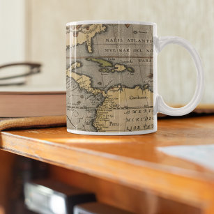 Antique Americas Map Coffee Mug