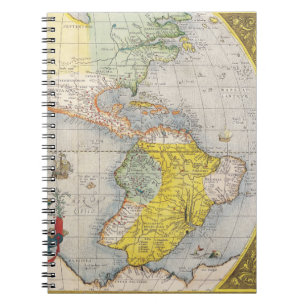 Antique Americas Map Travel Notebook