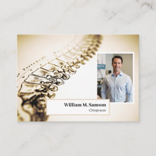 Antique anatomical illustration chiropractor photo business card