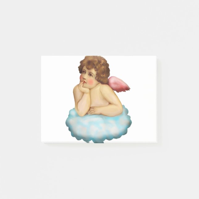 antique angel cherub post-it notes (Front)