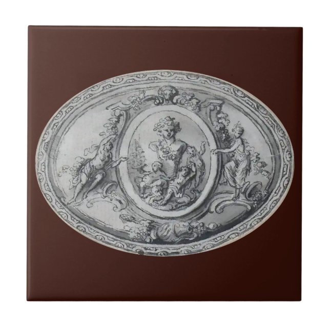 Antique Angels and Gods Greek Roman Art Tile (Front)