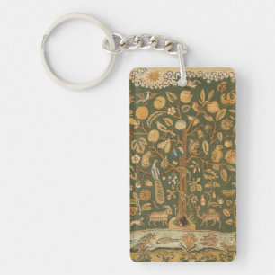 Antique anglais broderie Tree of Life & licorne