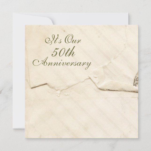 Antique Anniversary Invitation (Front)