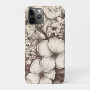 Antique Apothecary Floral Sepia Herbarium iPhone 11 Pro Case