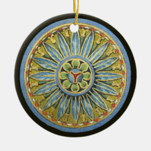 Antique Architectural Rosette No. 2 Ceramic Ornament