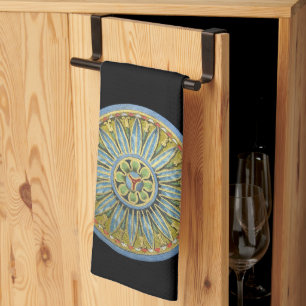 Antique Architectural Rosette No. 2 Kitchen Towel