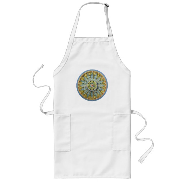 Antique Architectural Rosette No. 2 Long Apron (Front)