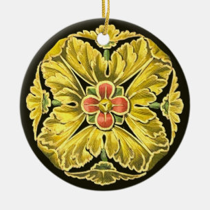 Antique Architectural Rosette No. 3 Ceramic Ornament