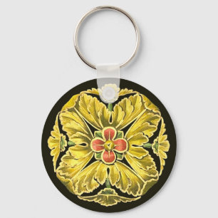 Antique Architectural Rosette No. 3 Keychain