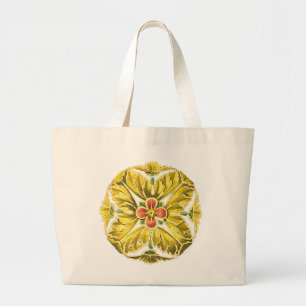 Antique Architectural Rosette No. 3 Large Tote Bag