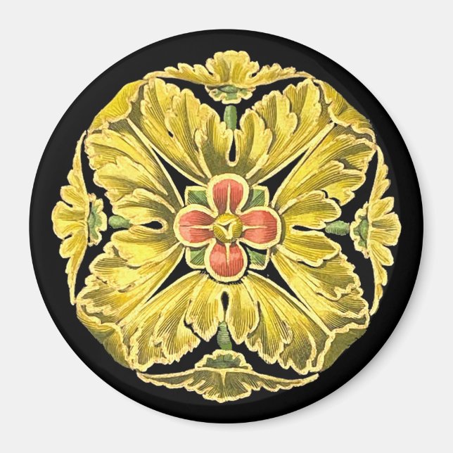 Antique Architectural Rosette No. 3 Magnet (Front)