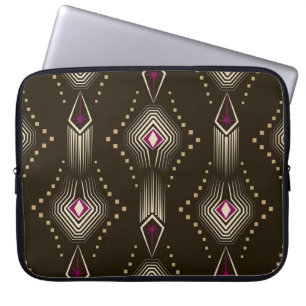 Antique Art Deco Geometric Ornament Laptop Sleeve