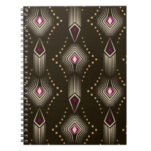 Antique Art Deco Geometric Ornament Notebook