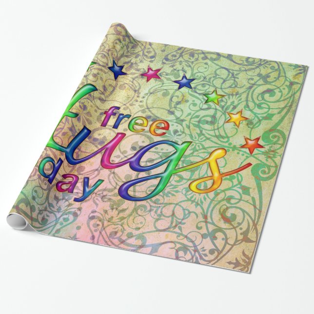 Antique ARTs Ornament Pattern + free hugs Wrapping Paper (Unrolled)