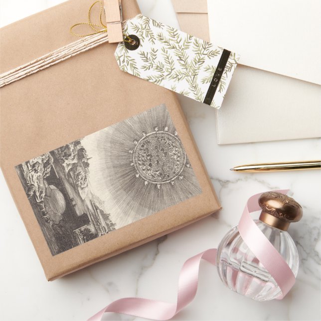 Antique Astronomy Sky with Sun by Allain Mallet Sticker (Gifting)