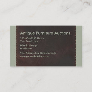 Antique Auctions Business Card