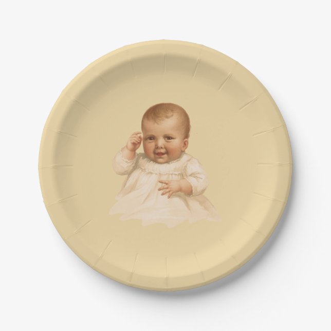 Antique Baby Paper Plates (Front)