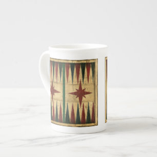 Antique Backgammon Game Board by Ethan Harper Bone China Mug