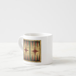 Antique Backgammon Game Board by Ethan Harper Espresso Cup