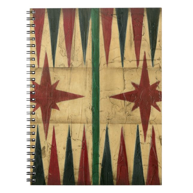 Antique Backgammon Game Board by Ethan Harper Notebook (Front)