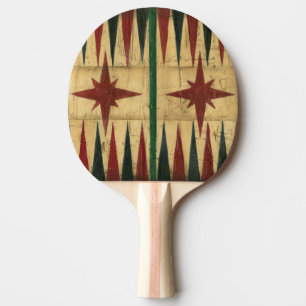 Antique Backgammon Game Board by Ethan Harper Ping Pong Paddle