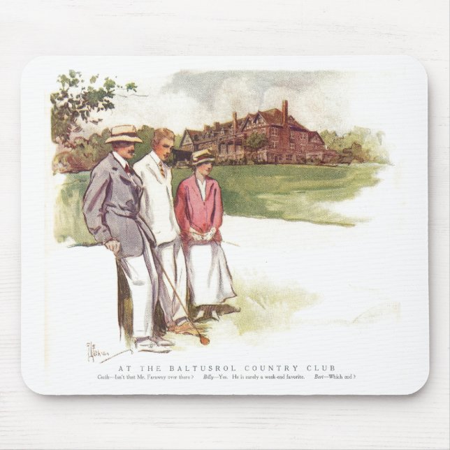 Antique Baltusrol Country Club Cartoon Mouse Pad (Front)