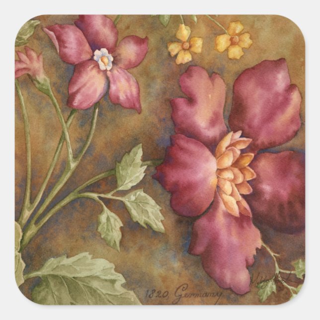 Antique Beauties II Square Sticker (Front)