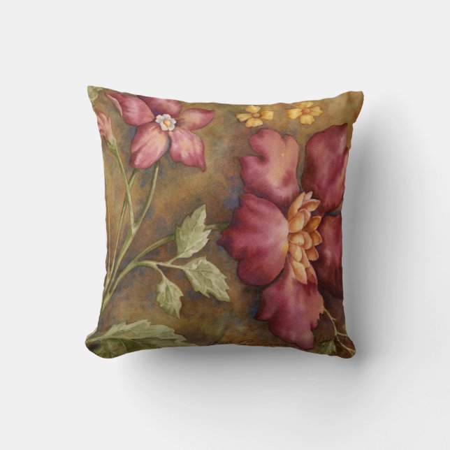 Antique Beauties II Throw Pillow (Front)