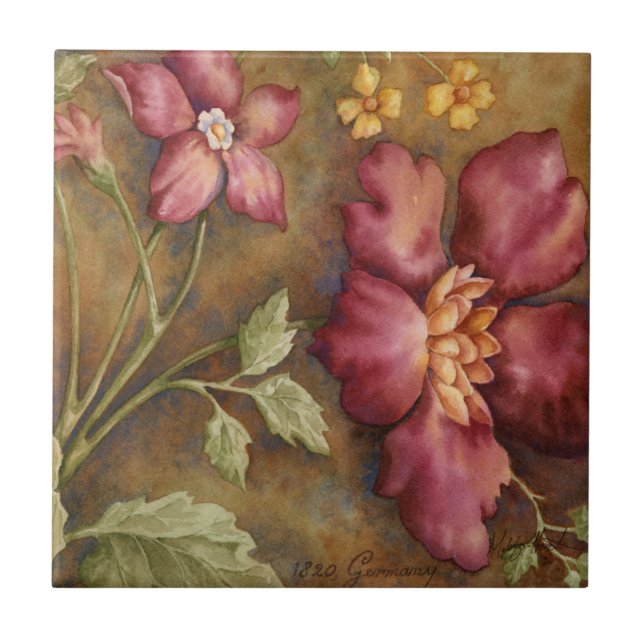 Antique Beauties II Tile (Front)