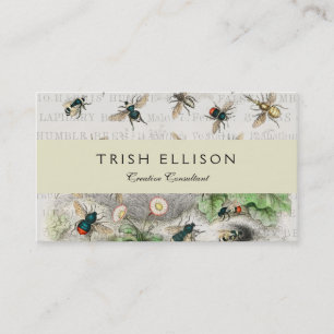 Antique Bee Honey Worker Queen Bees Vintage Business Card