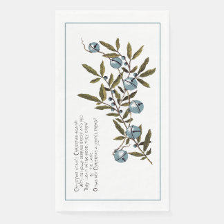 Antique Bells and Blueberries Greeting L.Prang Co. Napkin