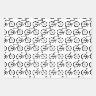 Antique Bicycles Bike Art CUSTOM BACKGROUND COLOR Wrapping Paper Sheet