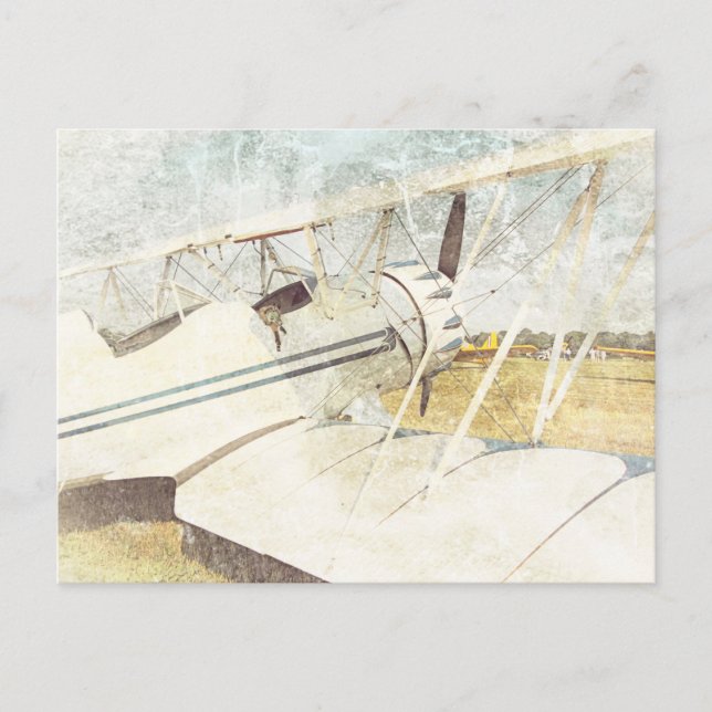 Antique Biplane  Postcard (Front)